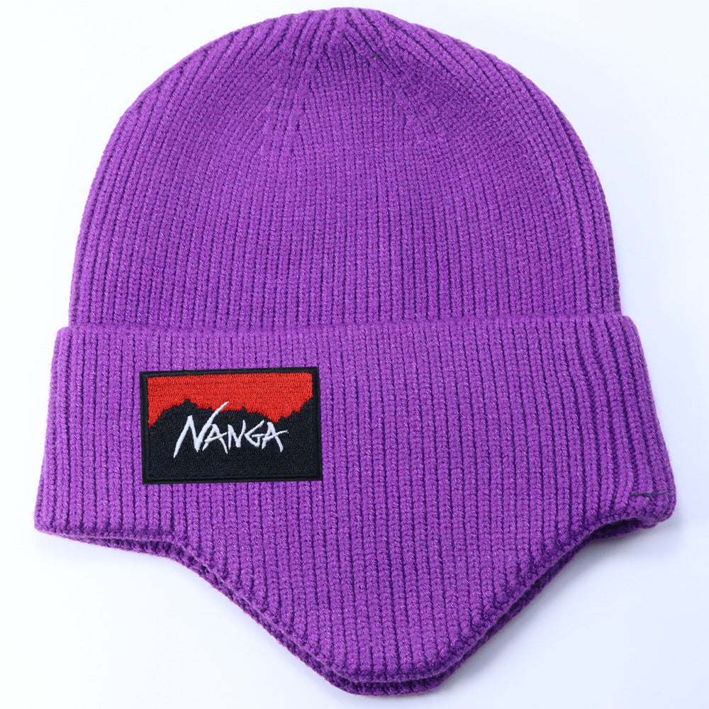 Stussy Hat Winter Knitted Hat Men's and Women's Warm Ear Protector Outdoor Wool Hat