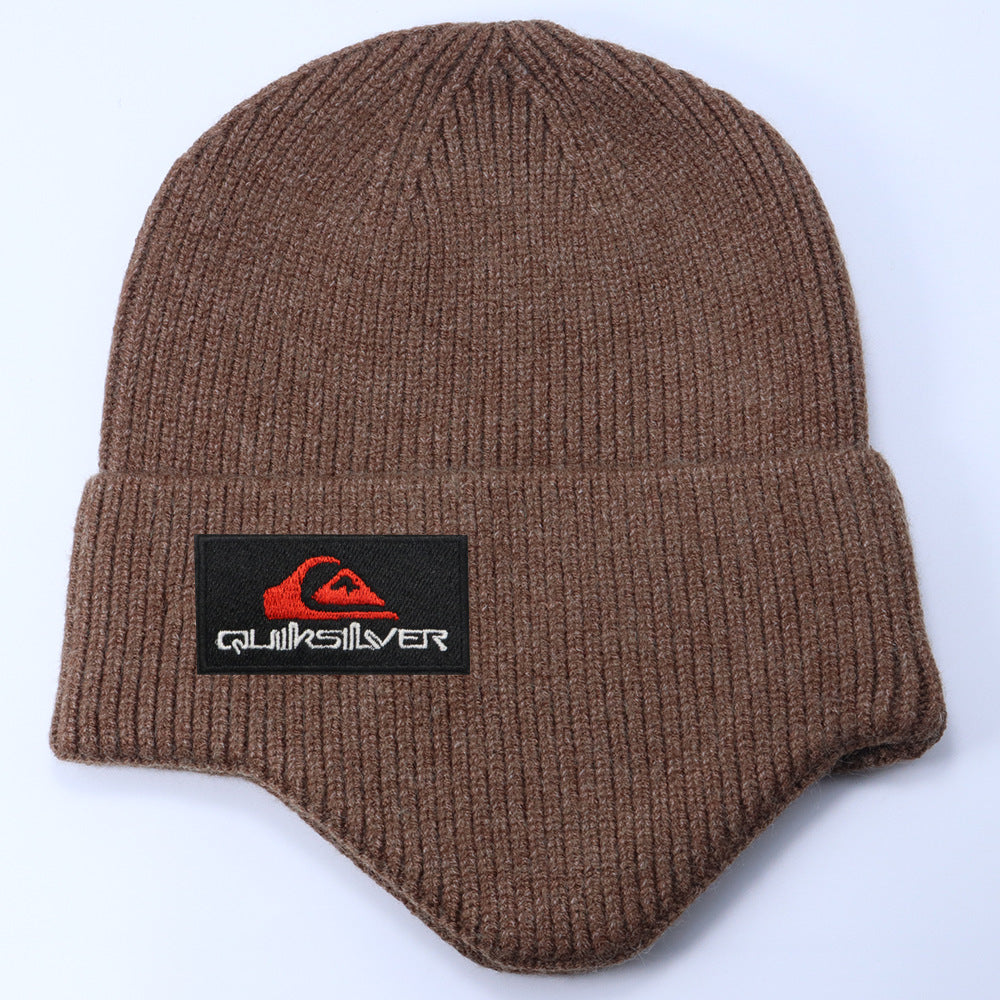Stussy Hat Winter Knitted Hat Men's and Women's Warm Ear Protector Outdoor Wool Hat