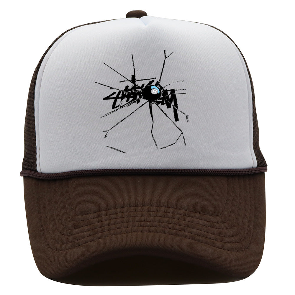 Stussy Hat Mesh Cap Couple Sun Hat Summer Print Baseball Cap Casual Sun Protection Cap