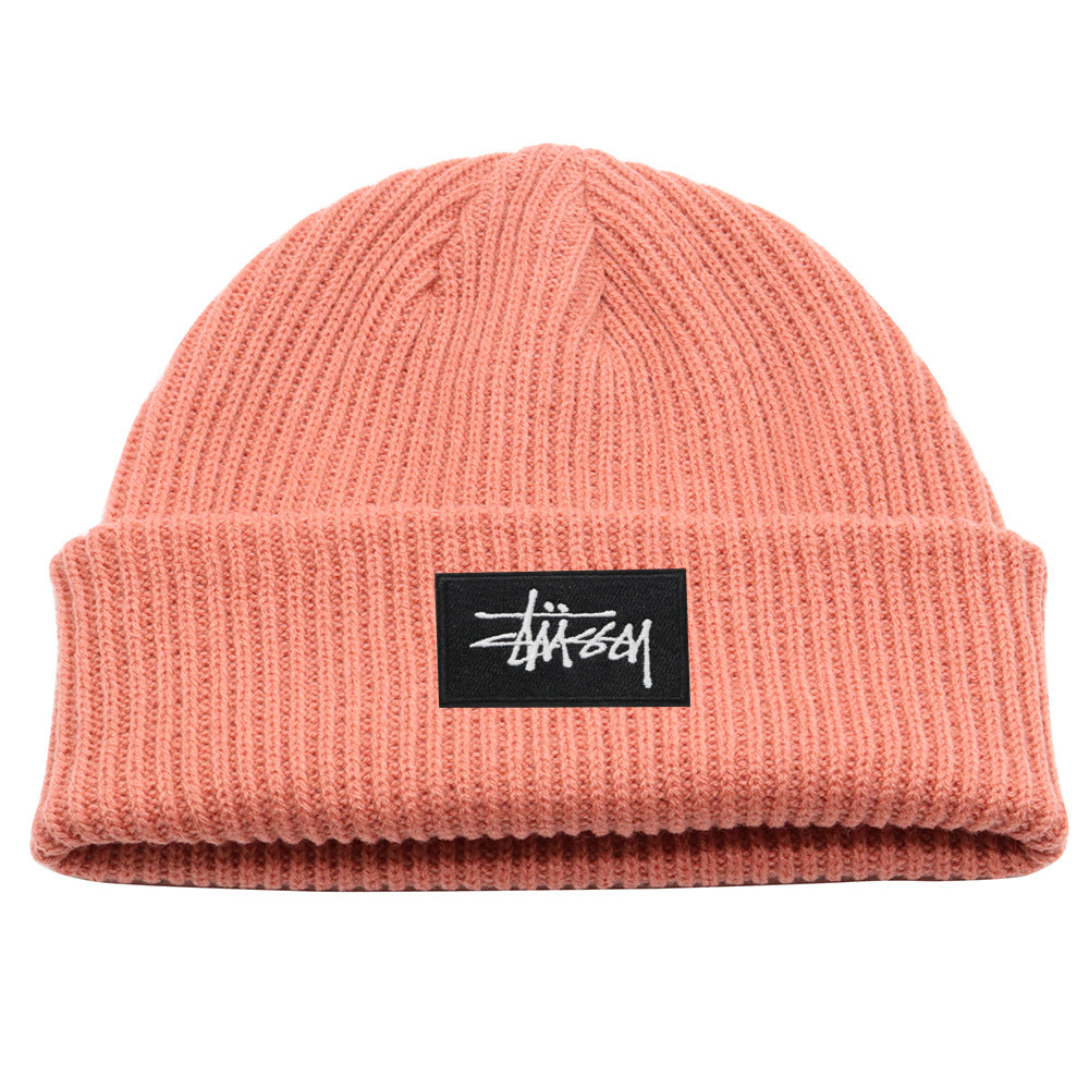 Stussy Hat Winter Solid Color Knitted Hat Skateboard Sports Wool Warm Hat