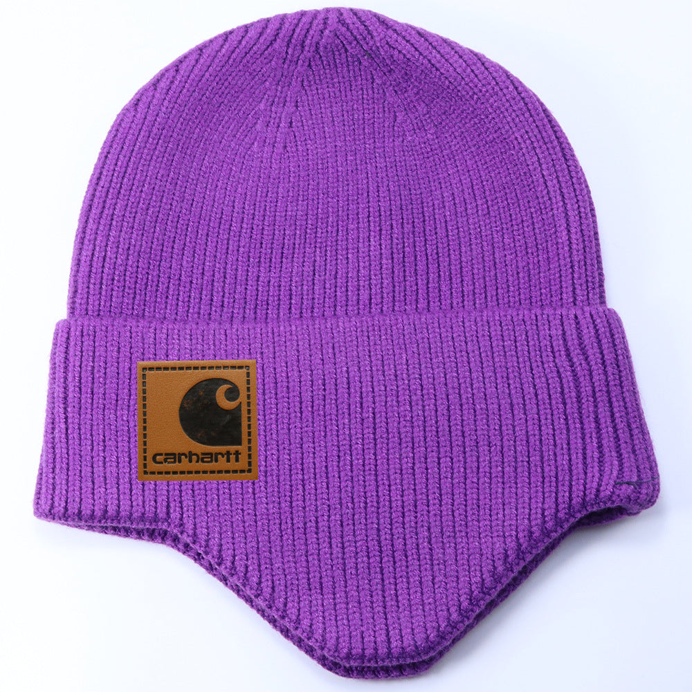 Stussy Hat Winter Knitted Hat Men's and Women's Warm Ear Protector Outdoor Wool Hat
