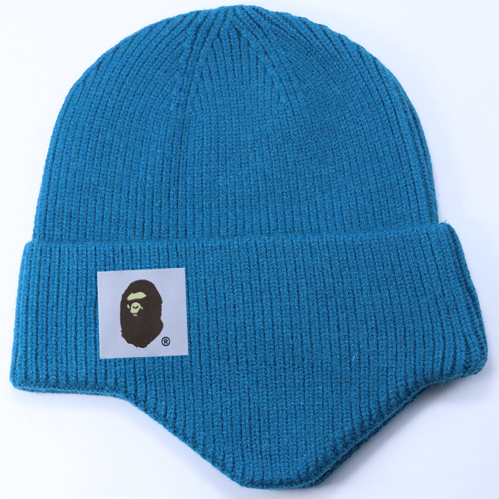 Stussy Hat Winter Knitted Hat Men's and Women's Warm Ear Protector Outdoor Wool Hat