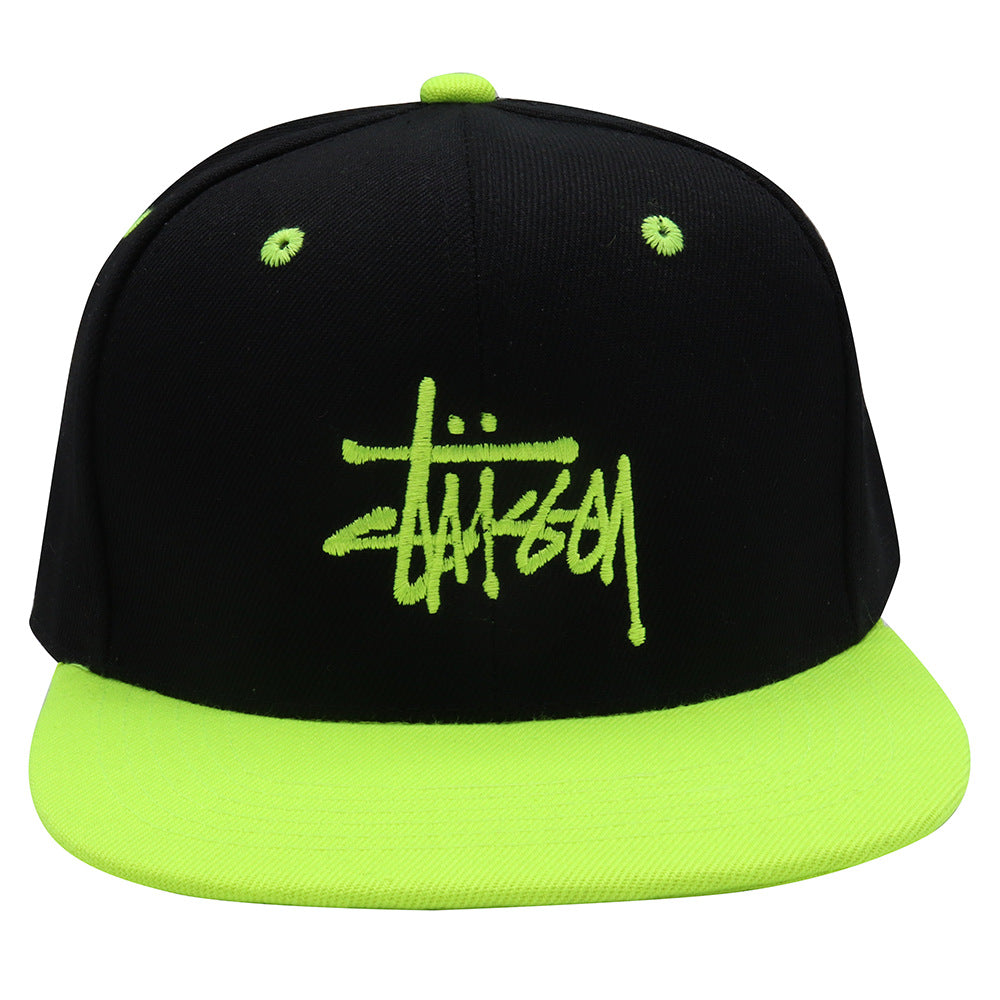 Stussy Hat Embroidery Color Matching Street Hip Hat Sun Hat